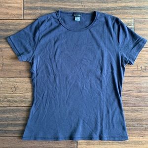 Navy Blue Short Sleeve Crewneck T-Shirt